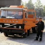 Lennart Bengtsson med nya lastbilen 1984