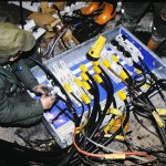 Provisorisk lösning efter kabelbranden i nätstationen Vilan, Sunne 1988