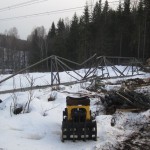 Påkörd 400kV-stolpe i Borra i Gräsmark 2014
