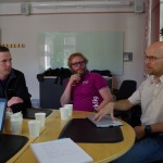 Studiebesök O-ringen Borås hos elansvariga Andreas Gustavsson Borås elnät, Andreas Everding HJ´s el och IT-ansvarig Jan Olausson 2015