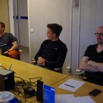 Fredrik Hugosson, Simon Kuoljok och Peter Åkerlund Vattenfall Services Nordic AB på uppstartsmöte i Jokkmokk 2017