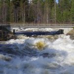 Vattenmassor i Kirjesån i Slussfors, Storuman 2018