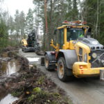 Vägbygget vid Dingelsundet inför kabelgrävning, Karlstads El- och Stadsnät AB 2020