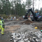 Alexander och Patrick Skoog på Malmqvist Compact Maskiner AB vid Margårdsvägen. Karlstads El- och Stadsnät AB 2020